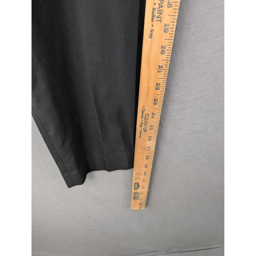 Calvin Klein Mens Dress Pants Black Flat Front Straight Leg‎ 40W x 32L